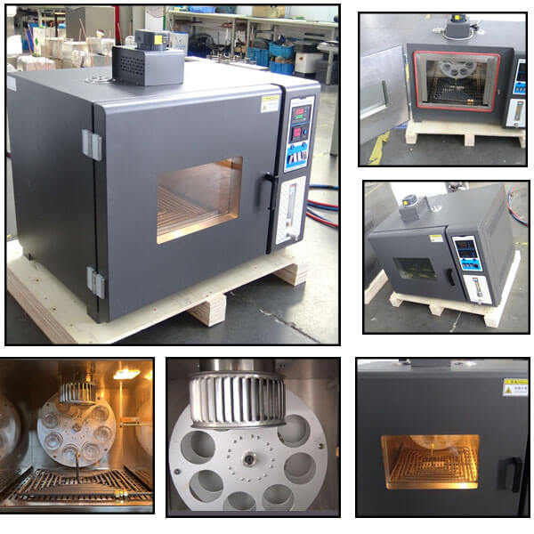 Test de four &agrave; film d'asphalte