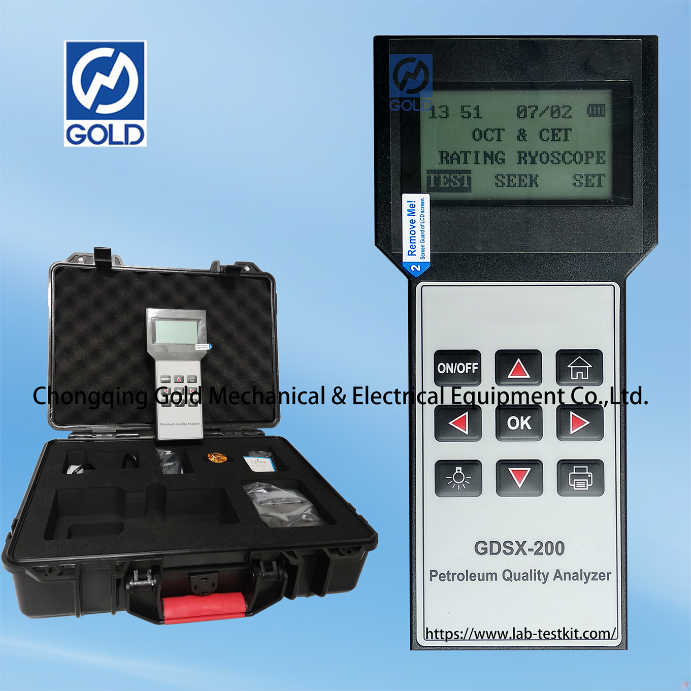 ASTM D2699 Numéro d'octane d'essence portable et analyseur de numéro de cétane diesel ASTM D4737