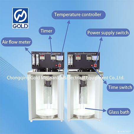 Testeur caract&eacute;ristique moussant des huiles lubrifiantes