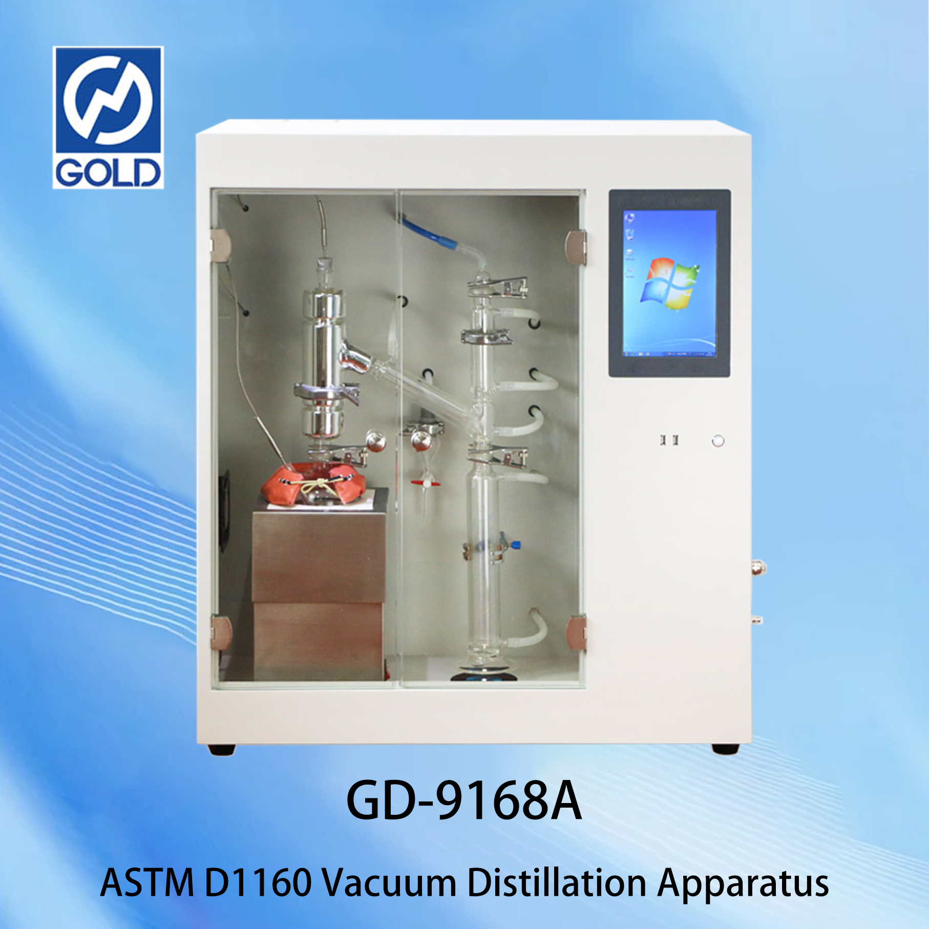 Appareil de distillation VCAUUM ASTM D1160 Testeur de distillation sous vide numérique