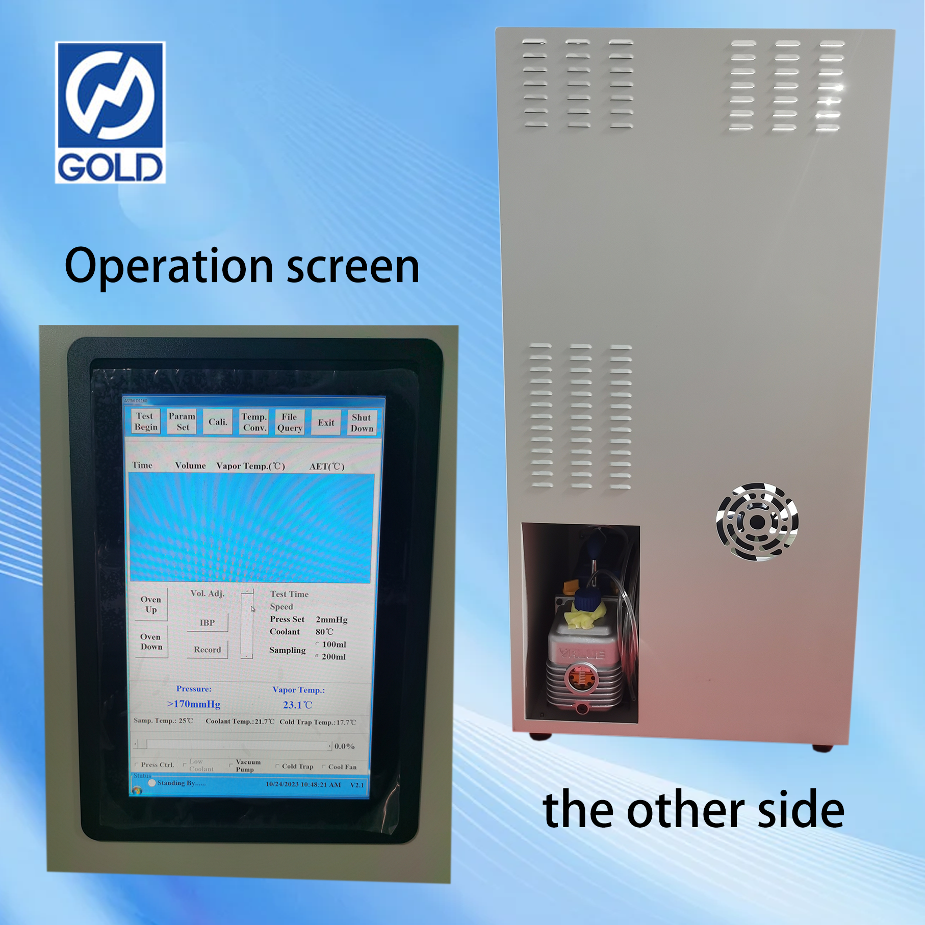 Testeur de distillation sous vide