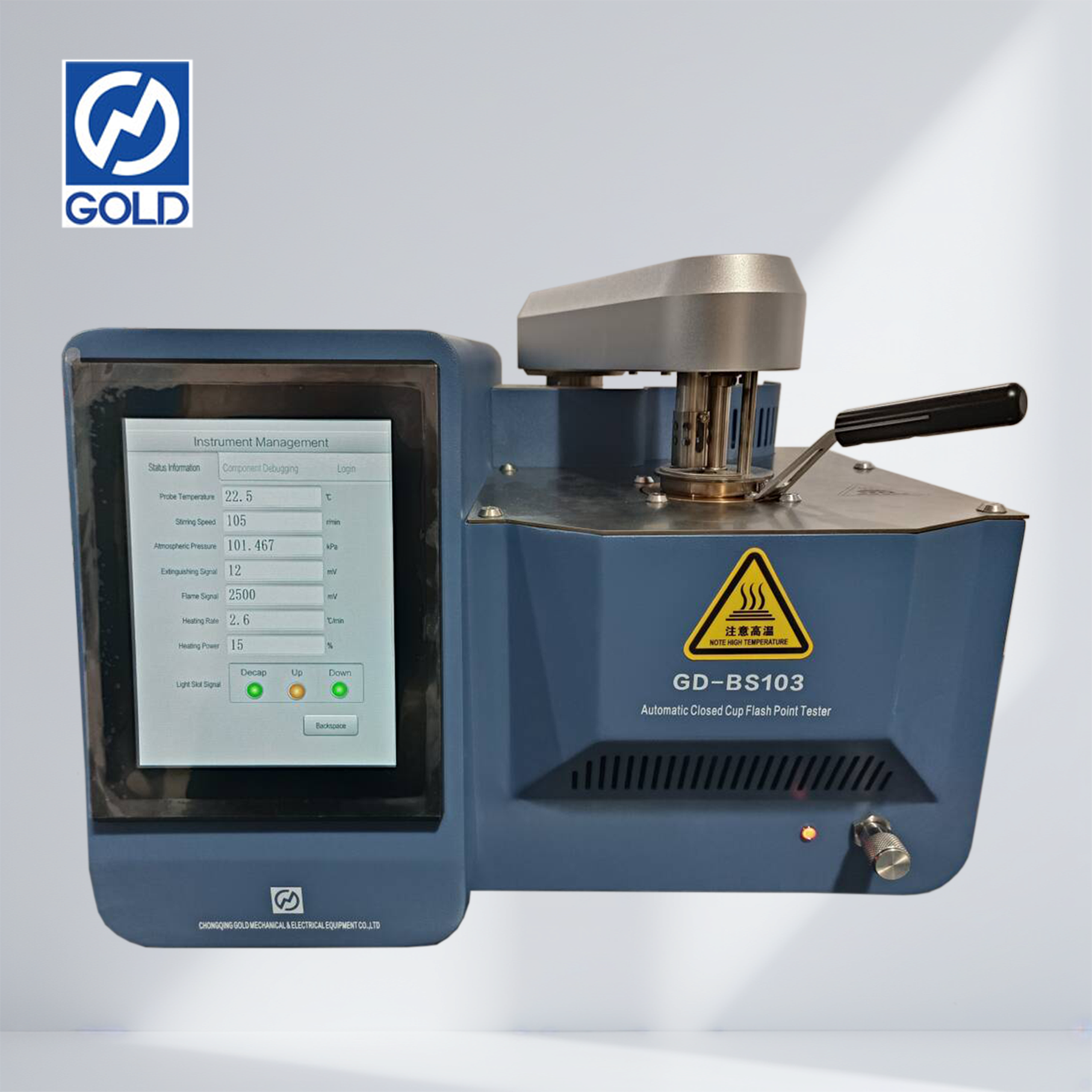 Testeur de point d'&eacute;clair en coupelle ferm&eacute;e+-