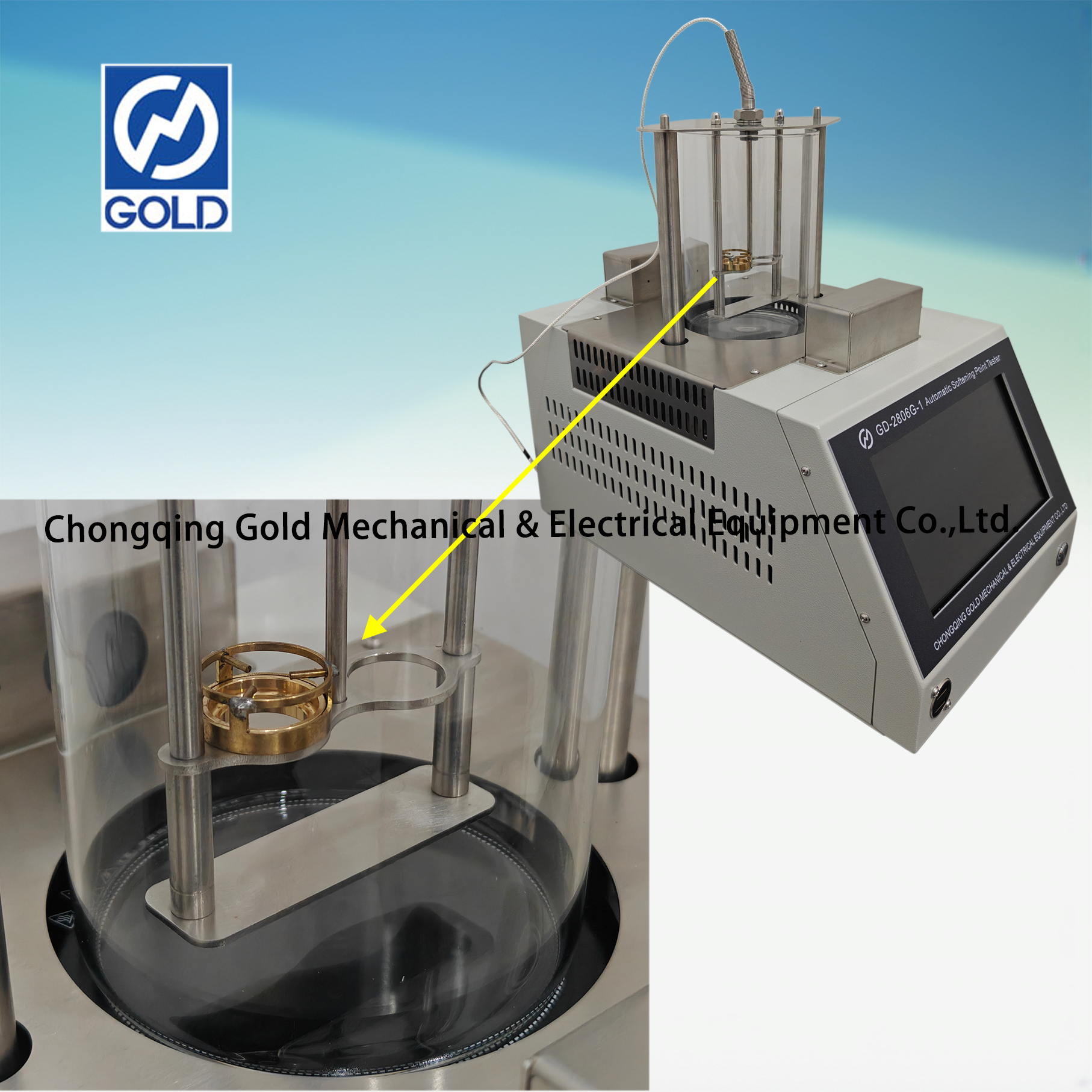 Testeur automatique de point de ramollissement du bitume ASTM D36