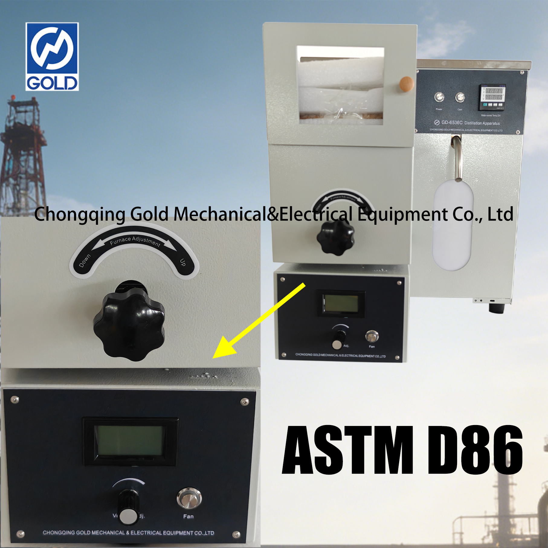 Appareil de distillation de laboratoire pétrolier ASTM D86